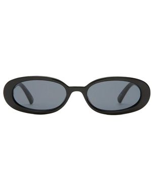 Le Specs Outta Love Oval Sunglasses - Black