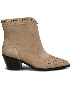 Shoe The Bear Annika Western Stud Suede Boot - Brown