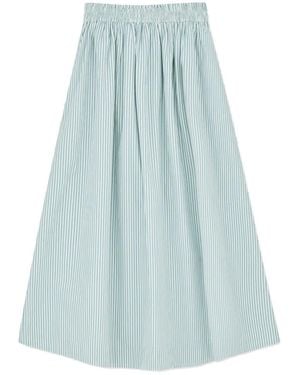 SKALL Dagny Organic Cotton Midaxi Skirt - Blue