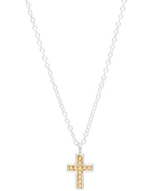 Anna Beck Small Cross Necklace - Metallic