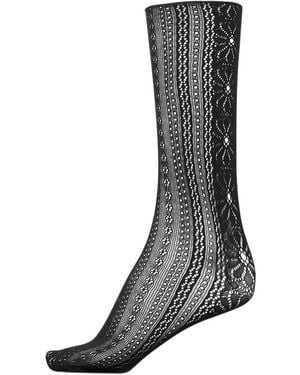 SUI AVA Flower Lace Socks - Black