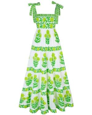 Pink City Prints Lara Maxi Dress - Green