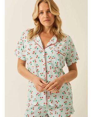 Stripe & Stare Bedshort Pyjama Set - Multicolour
