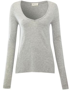 American Vintage Jacksonville Long Sleeve Tee - Heather Grey