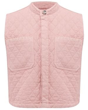 seventy + mochi Quilted Pablo Waistcoat - Pink