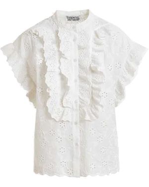 Essentiel Antwerp Jellaba Embroidered Blouse - White