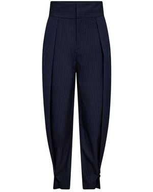 Haute L'Amitié Pin Pleat Trousers - Blue