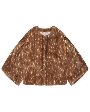 Munthe Carmella Faux Fur Jacket - Brown