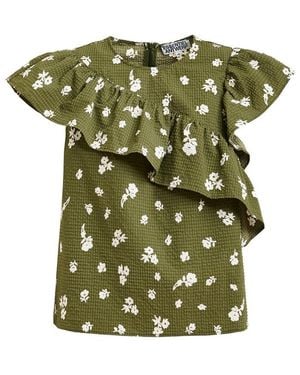 Essentiel Antwerp Joo Joo Ruffle Top - Green