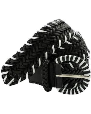 Dragon Diffusion Wrap Circle Handwoven Leather Belt - Black