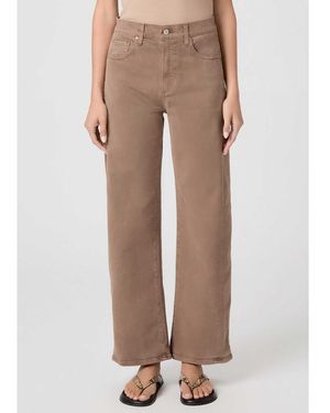 PAIGE Arellia Skimmer Barrel Leg Jean - Natural