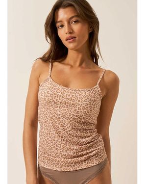 Stripe & Stare Sculpt Camisole - Brown