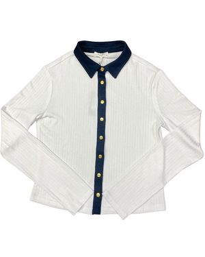 Rag & Bone The Knit Contrast Top - Blue