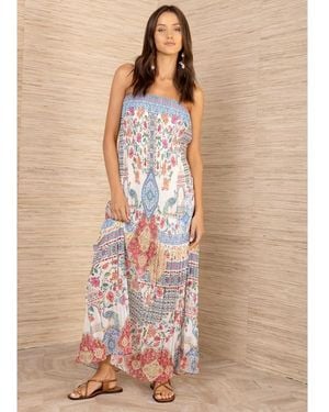 Hale Bob Crinkle Floral Dress - Natural