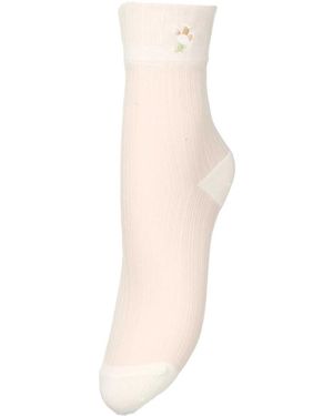 Becksöndergaard Floral Sheer Sock - Natural
