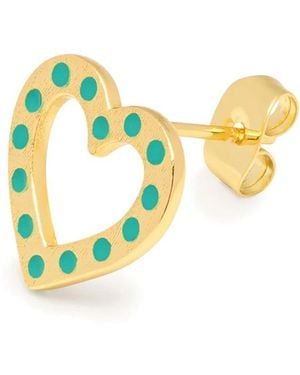 Lulu Omg Heart Single Stud Earring - Metallic