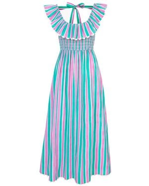 Pink City Prints Susie Organic Cotton Dress - Blue
