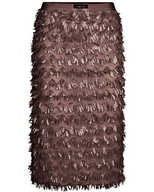 Haute L'Amitié Limone Sequin Pencil Skirt - Brown