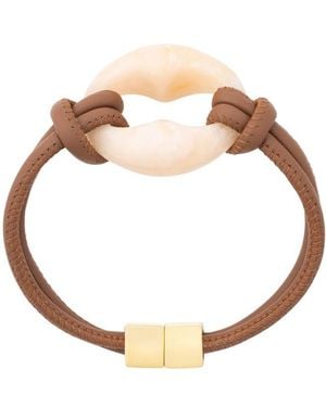 Vanessa Baroni Turtle Leather Bracelet - White