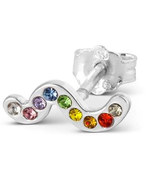Lulu Snaky Crystal Earring - White