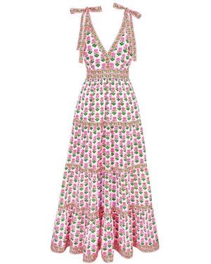 Pink City Prints Amour Organic Cotton Dress - Purple