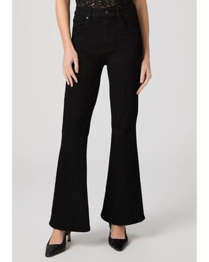 PAIGE Marlow Skimmer High Rise Flare Jean - Black