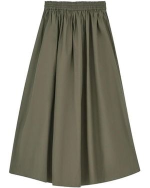 SKALL Dagny Organic Cotton Midaxi Skirt - Green
