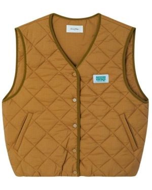 American Vintage Yup Quilted Gilet - Brown