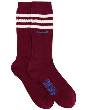 Essentiel Antwerp Kallet Ribed Socks - Red