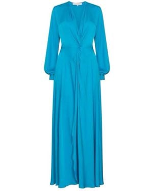 Nouvelle Silk95five Palm Beach Club Silk Dress - Blue