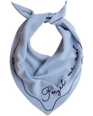 TBCo Merino Wool Triangle Scarf - Blue