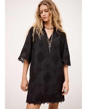 Ba&sh Malo Broderie Anglaise Mini Dress - Black