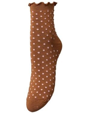 Becksöndergaard Dotted Frilla Short Sock - Brown