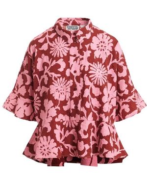 Essentiel Antwerp Jaylee Peplum Shirt - Red