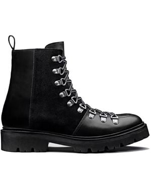 Grenson Nanette Colorado Leather Hiker Boot - Black