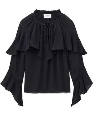 Ba&sh Betty Ruffle Blouse - Blue