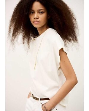 Ba&sh Allia Organic Cotton T-Shirt - Natural