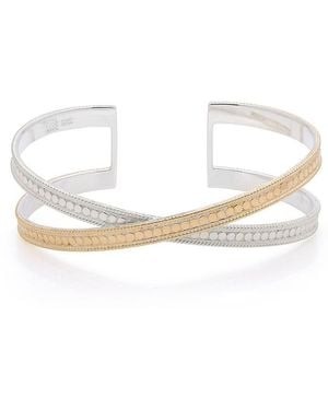 Anna Beck Single Cross Cuff - White