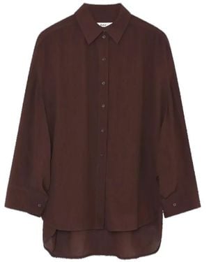 Day Birger et Mikkelsen Weiss Wrinkled Structure Shirt - Brown