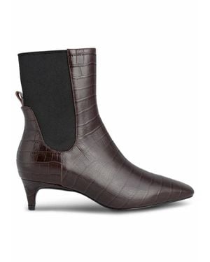 Shoe The Bear Ingrid Croco Heeled Boot - Brown