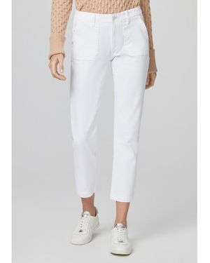 PAIGE Mayslie Straight Ankle Jeans - White