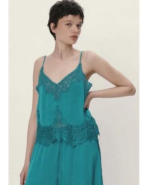 Stella Nova Underlayer Lace Top - Blue