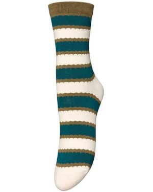 Becksöndergaard Scallopia Cotta Cotton Socks - Green
