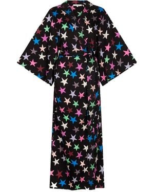 Love Stories Laura Elegant Long Robe - Black