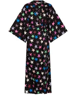 Love Stories Laura Elegant Long Robe - Black