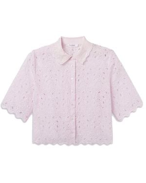 FRAME The Paisley Eyelet Top - Purple