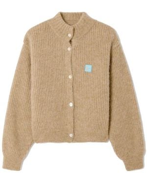 American Vintage East High Collar Cardigan - Natural