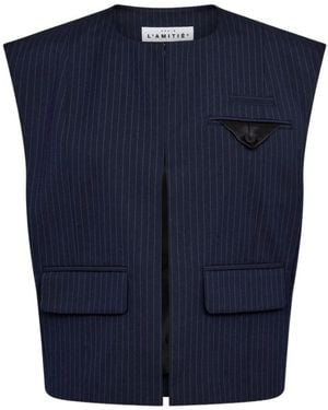 Haute L'Amitié Pin Box Waistcoat - Blue