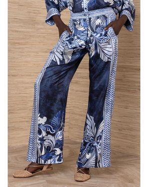 Hale Bob Relaxed Straight Leg Trouser - Blue