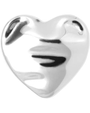 Lulu Melted Heart Earring - White